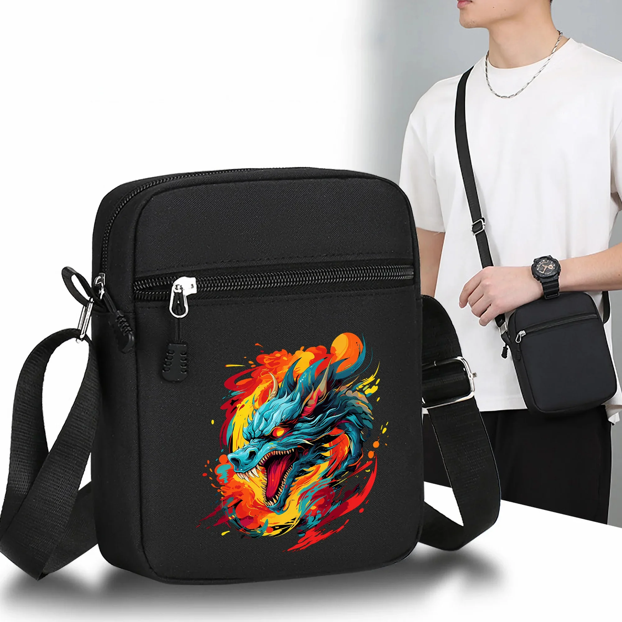 Сумка кросс-боди Loong миниатюрная из ткани Оксфорд, модная повседневная спортивная стильная сумочка с регулируемым ремешком и принтом для путешествий