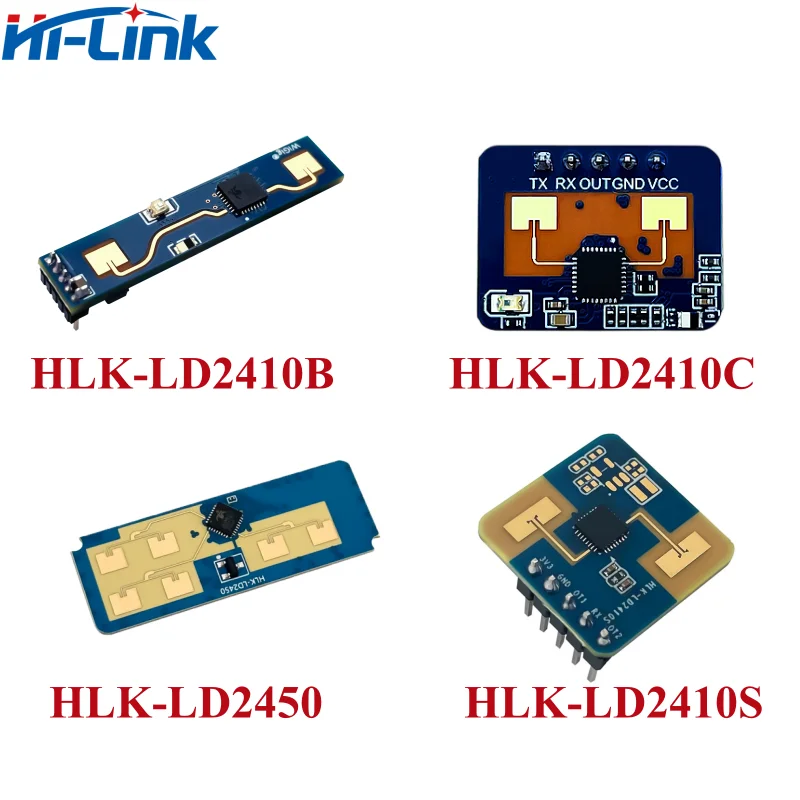 Hi-Link New BLE HLK-LD2410B FMCW 24GHz mm Wave Human Presence Sensing Radar Module with OTA Small Size and Low Power Consumption