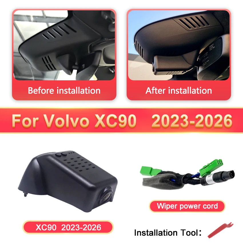 HD 4K Dash Cam DVR Ccamera for Volvo XC40 XC60 XC90 S60 V60 S90 V90 V40 S80 XC70 C40 Car Dvr UHD Mini Camera WiFi Video Recorder image 3