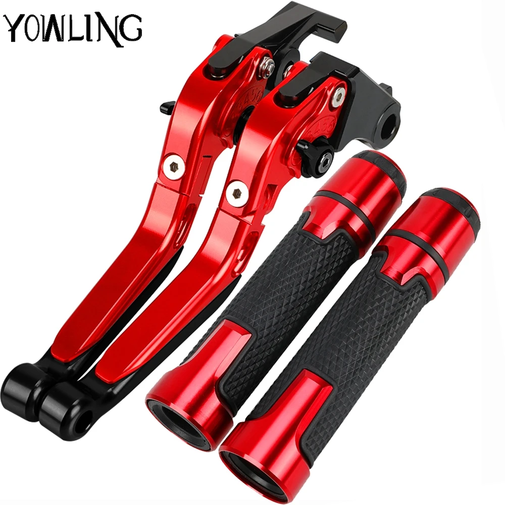 250 HORNETAccessories Folding Extendable Brake Clutch Levers Handbar Grips FOR HONDA HORNET 250 2001 2002 2003 2004 2005 2006