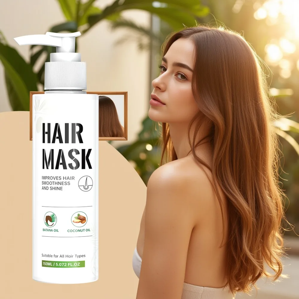 

Hair Mask,with Coconut Oil &Batana Oil, Hair Soft Smooth, Improve Dryness, for All Hair Types, Gift for Holidays,Hair Care,150g