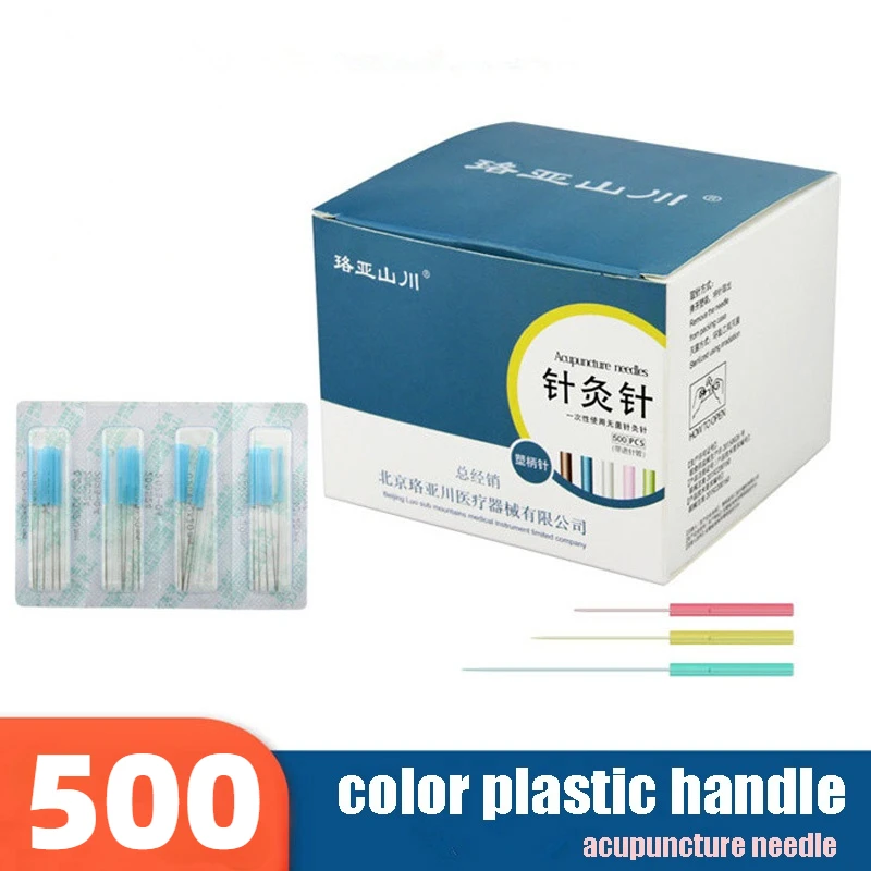 500Pcs/Box minisize Plastic Handle Sterile Acupuncture Needles Beauty Accupuncture filiform needle face 0.12,0.14, 0.16,0.18mm