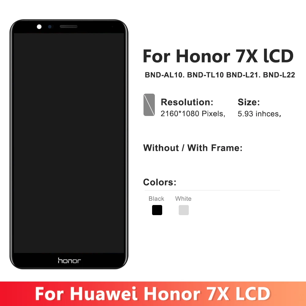 7x Display Screen For Huawei Honor 7X BND-TL10 BND-AL10 BND-L21 Lcd Display Touch Screen Digital For Honor 7X Screen Assembly