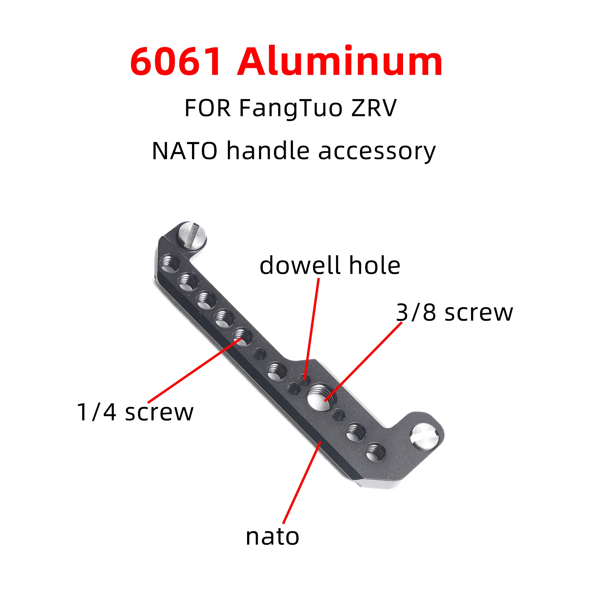 Camera Cage Left Side NATO Rail Mount for Nikon ZR ZRV Cage Side Accessory Camera Rig Plate