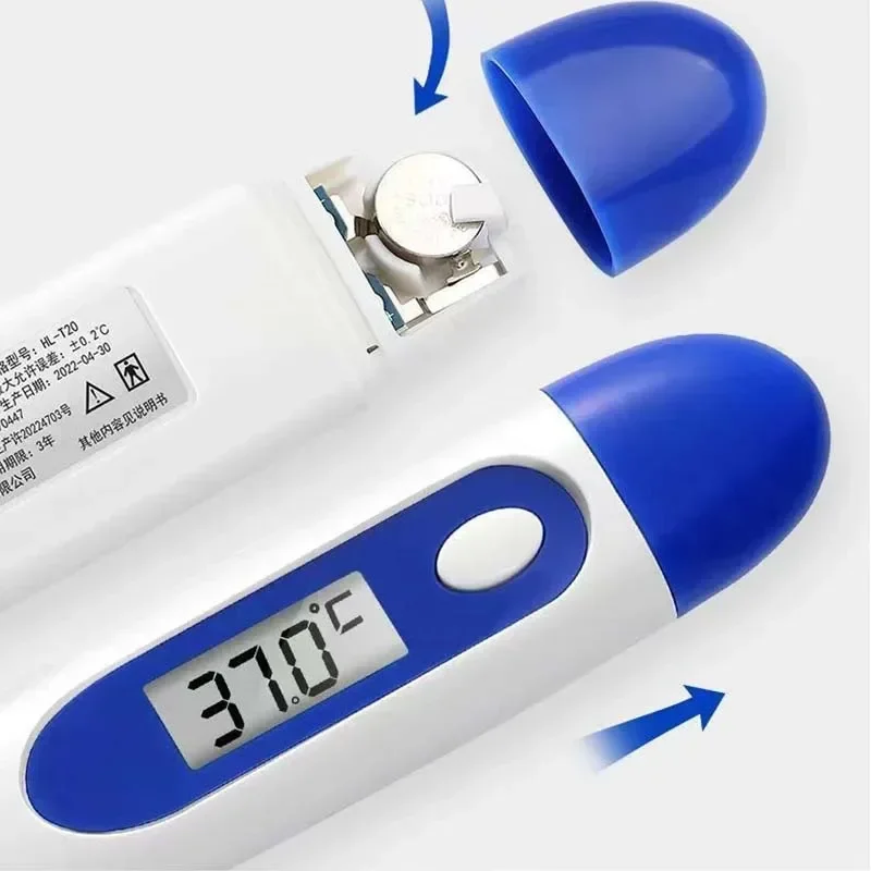 Oral Armpit Temperature Measurement Household Adults Children Pulse Oximeter Finger Clip Pulse Thermometer Electronic Soft Head