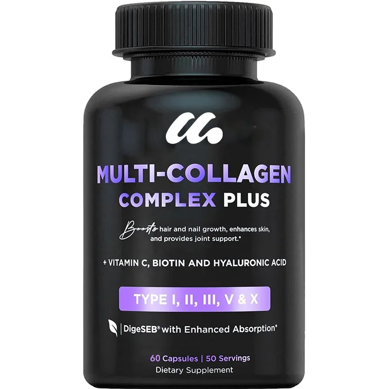 

Multi Collagen Plus - Biotin, Hyaluronic Acid, Vitamin C - Collagen for Women & Men - Hair Growth Support Supplement