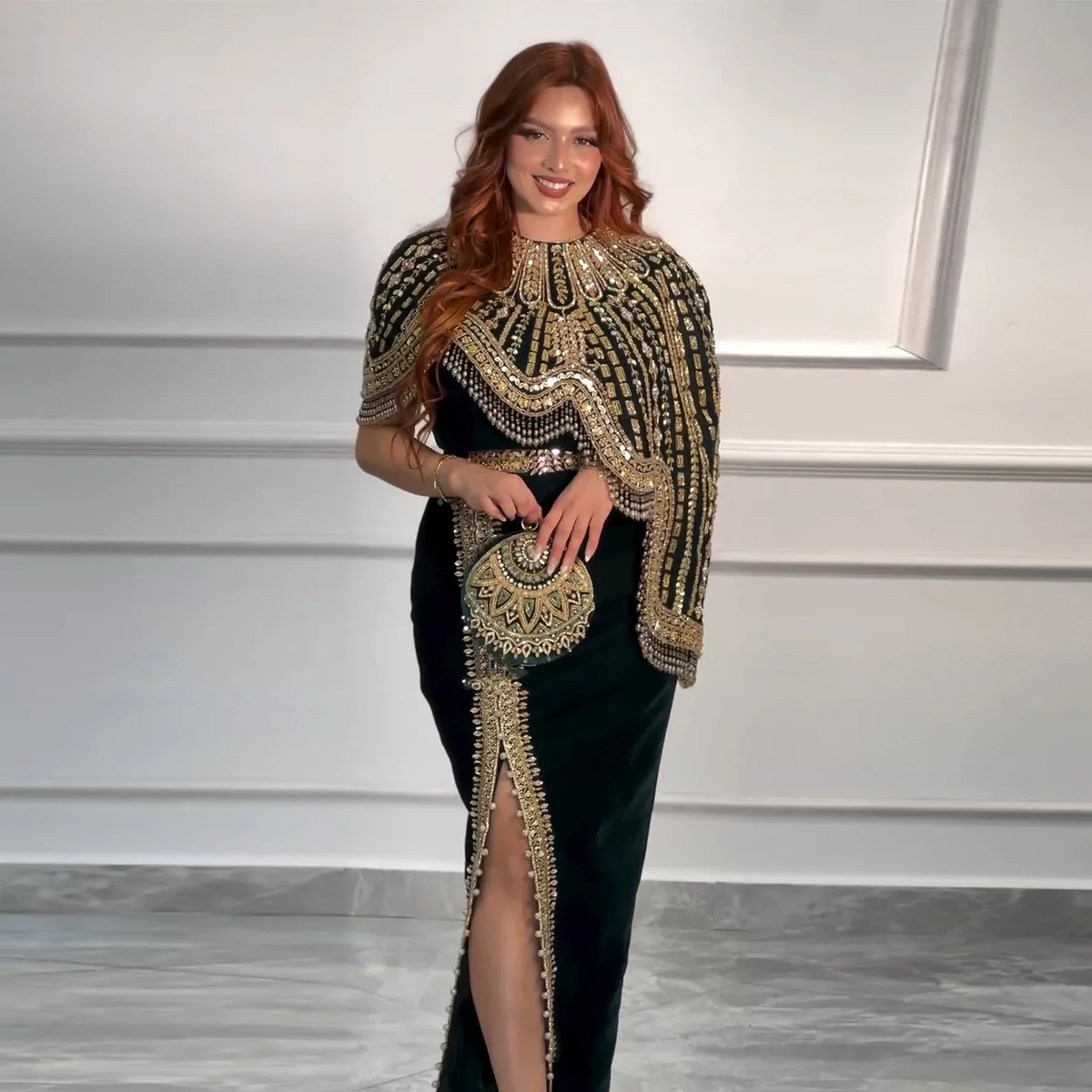 

AsaNagi Arabia Elegant Mermaid Prom Dresses Women's Evening Gowns Ankle-Length Formal Party Dresses Customized