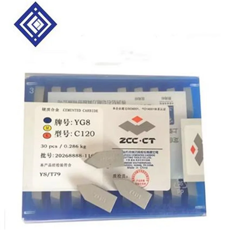 Insertos de soldadura de carburo C120 YG6X/YG6A/YG3X/YS8 inserto soldado (30 unids/lote)