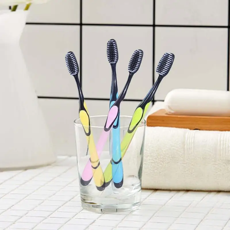 

Soft Bristle Toothbrush Comfortable Charcoal Manual Tooth Brush 1pcs Effective Charcoal Toothbrushes Teeth Cleaning Supplies