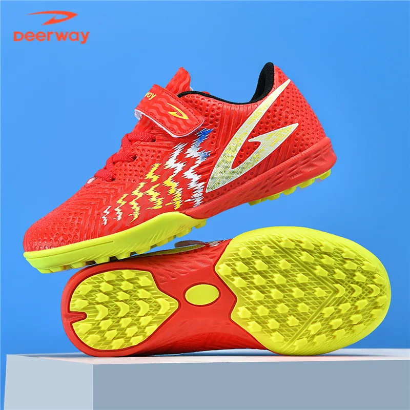 

Новые детские футбольные бутсы на липучках для мальчиков и девочек, удобные бутсы для начальной школы, тренировок и спортивных матчей