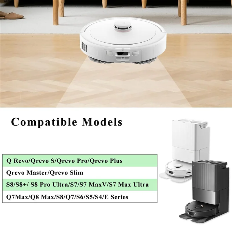 A02V-For Roborock Q Revo/Qrevo S/Qrevo Pro/Qrevo Master/S8/S8+ /S8 Pro Ultra/Q5/Q7/Q7max استبدال فرش جانبية ملحقات المكنسة الكهربائية