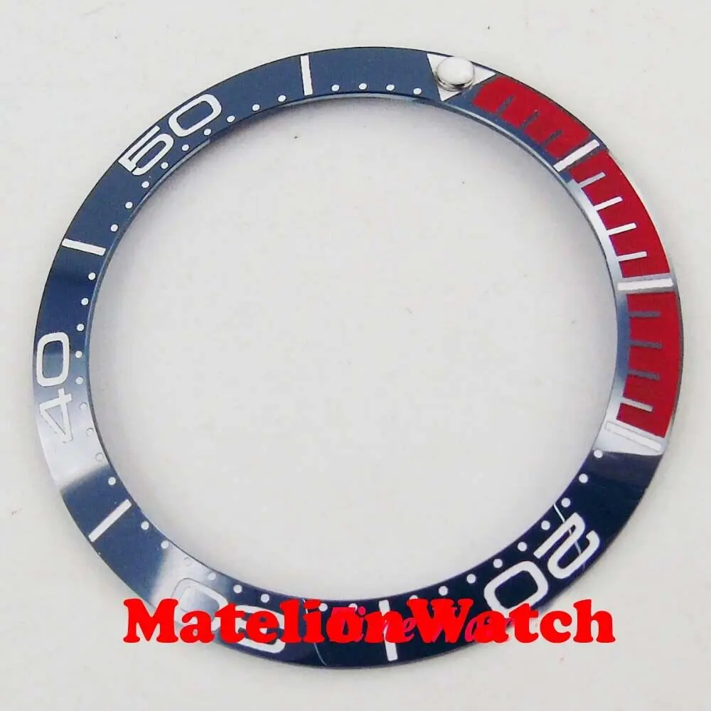 

38mm Blue Red Ceramic Bezel Insert Watch Ring Fit For 40mm Bliger Men's Watch