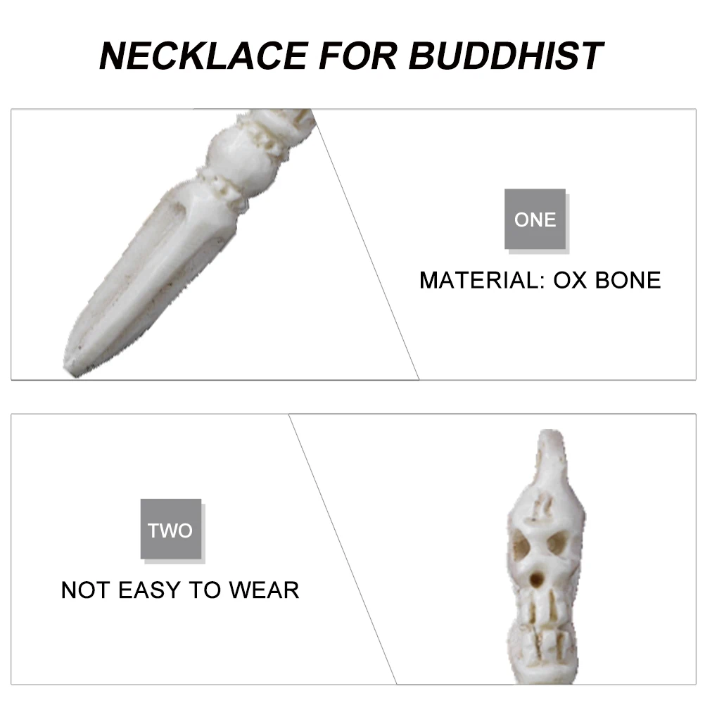 

Unique Amulet Necklace Durable Bone Pendant Spiritual Jewelry For Men Daily Wear Gift