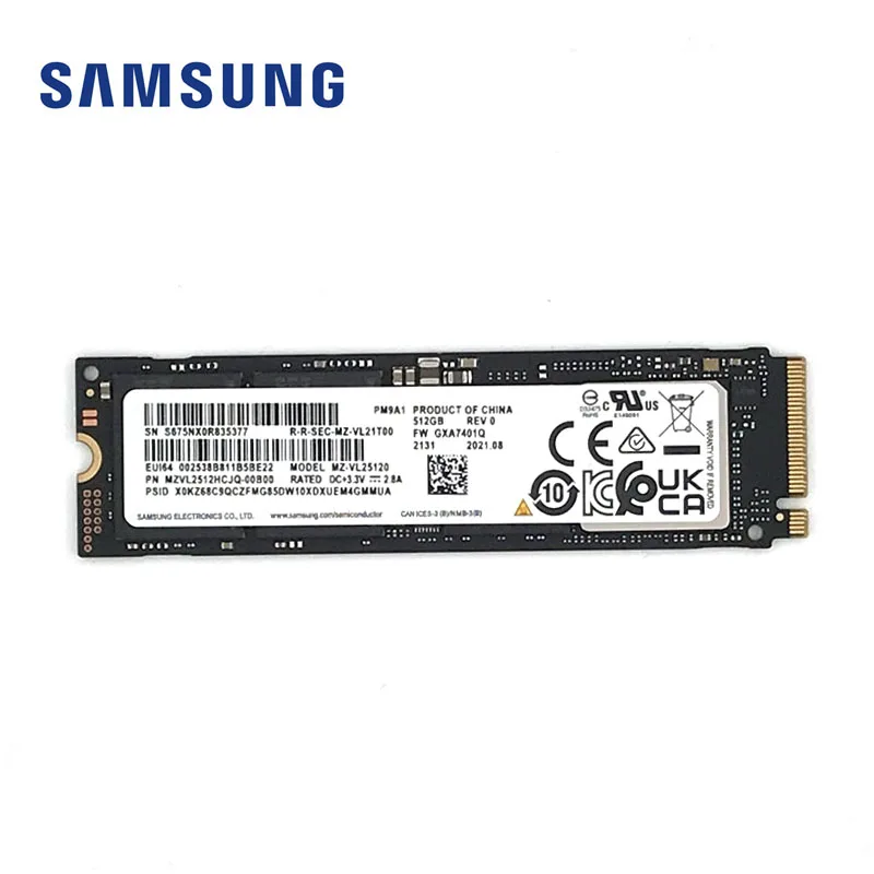 

SAMSUNG SSD M.2 2280 PCIe NVMe PM991A/PM9B1/PM981/PM9A1/PM881 512 ГБ 1 ТБ OEM Внутренний твердотельный накопитель для ПК ноутбука оригинал