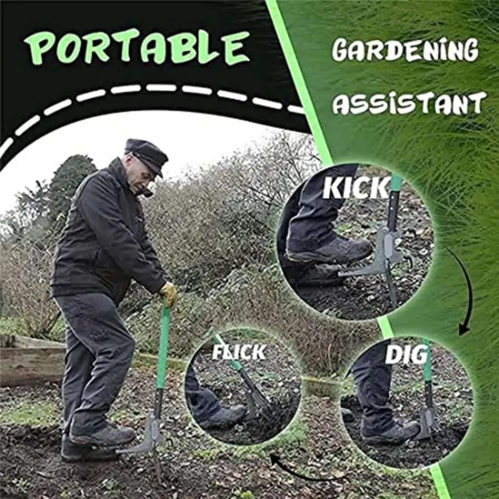Efficiënt ontwerp Voetbediende onkruidtrekker Gemakkelijk wortelverwijdering Voetpersmechanisme Tuin Onkruidverwijderaar Biologisch tuinieren