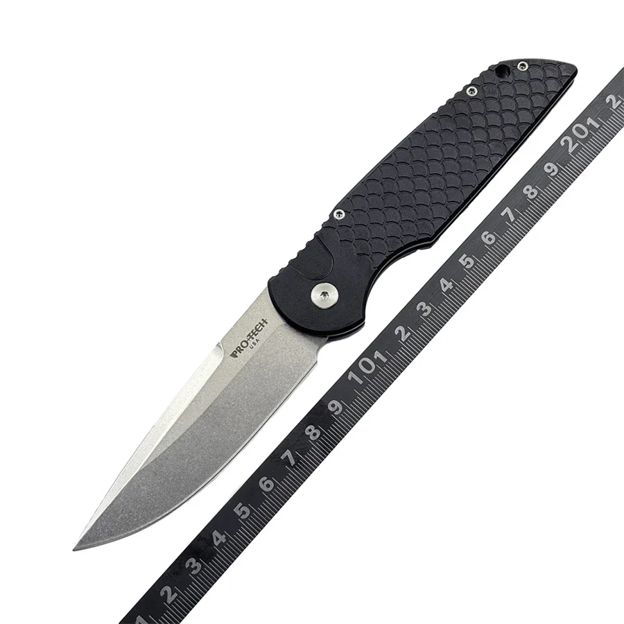 

Pro-Tech TR-3 X1 Tactical Response III AUTO Folding Knife 3.375" 154CM Stonewashed Plain Blade Aluminum Handles TR3 KNIFE