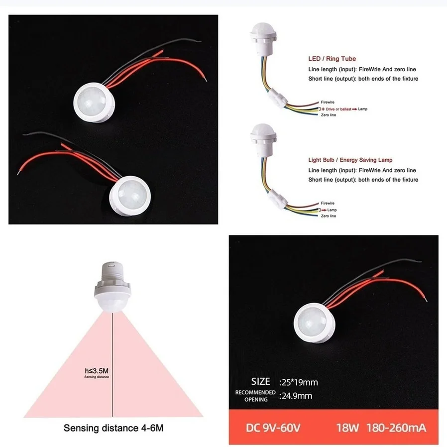 MunLii 110V 220V LED PIR Infrared Motion Sensor Detection Automatic Sensor Light Switch PIR Sensor Detector Smart Switch