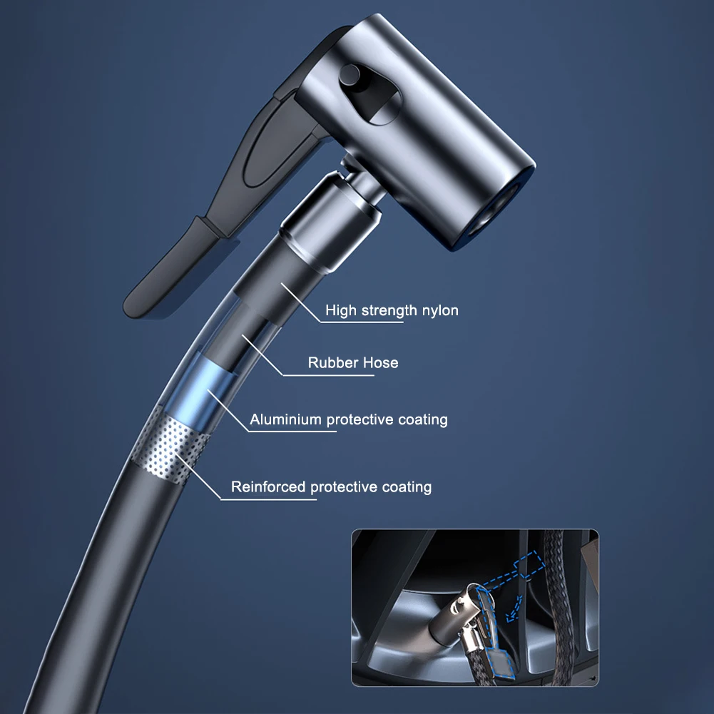 

Car Vacuum Cleaner Cordless Tyre Inflator Tire Pressure Gauge Portable Vacuum Cleaner Rechargeable Air Compressor Strong Suction