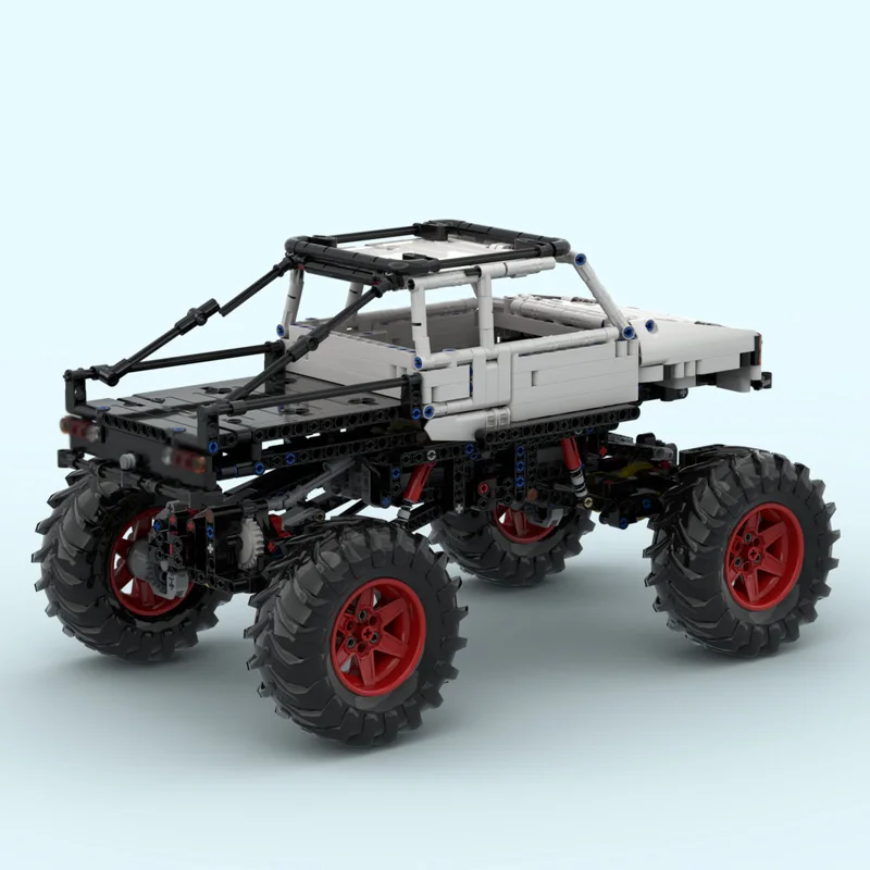 Geschwindigkeit Racing Auto Modell MOC Bausteine Bigfoot Truck Modulare Technologie Kinder Urlaub Geschenke Montieren Spielzeug Anzug