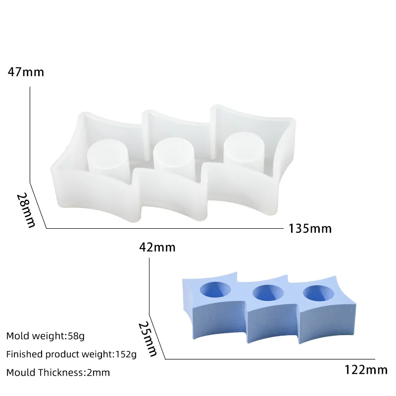 DIY Crystal Dropper Four Different Shapes Candle Holders Aromatherapy Candles Gypsum Epoxy Resin Silicone Mold