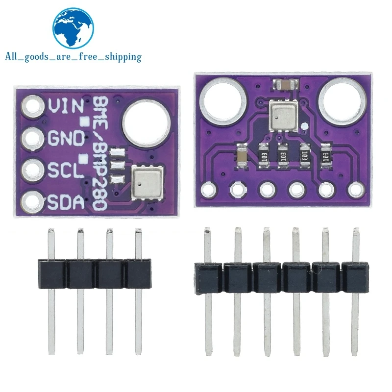 BME280 3.3V/5V Digital Sensor Temperature Humidity Barometric Pressure Sensor Module I2C SPI 1.8-5V/3.3V GY-BME280 For Arduino