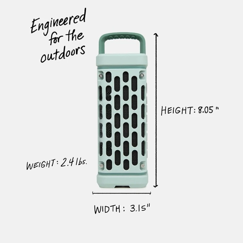 Ranger: ¡alto! Altavoz portátil Bluetooth 5.4 para exteriores |   Robusto, Impermeable, Ultraportátil |   Se juega a 105 dB, graves profundos,