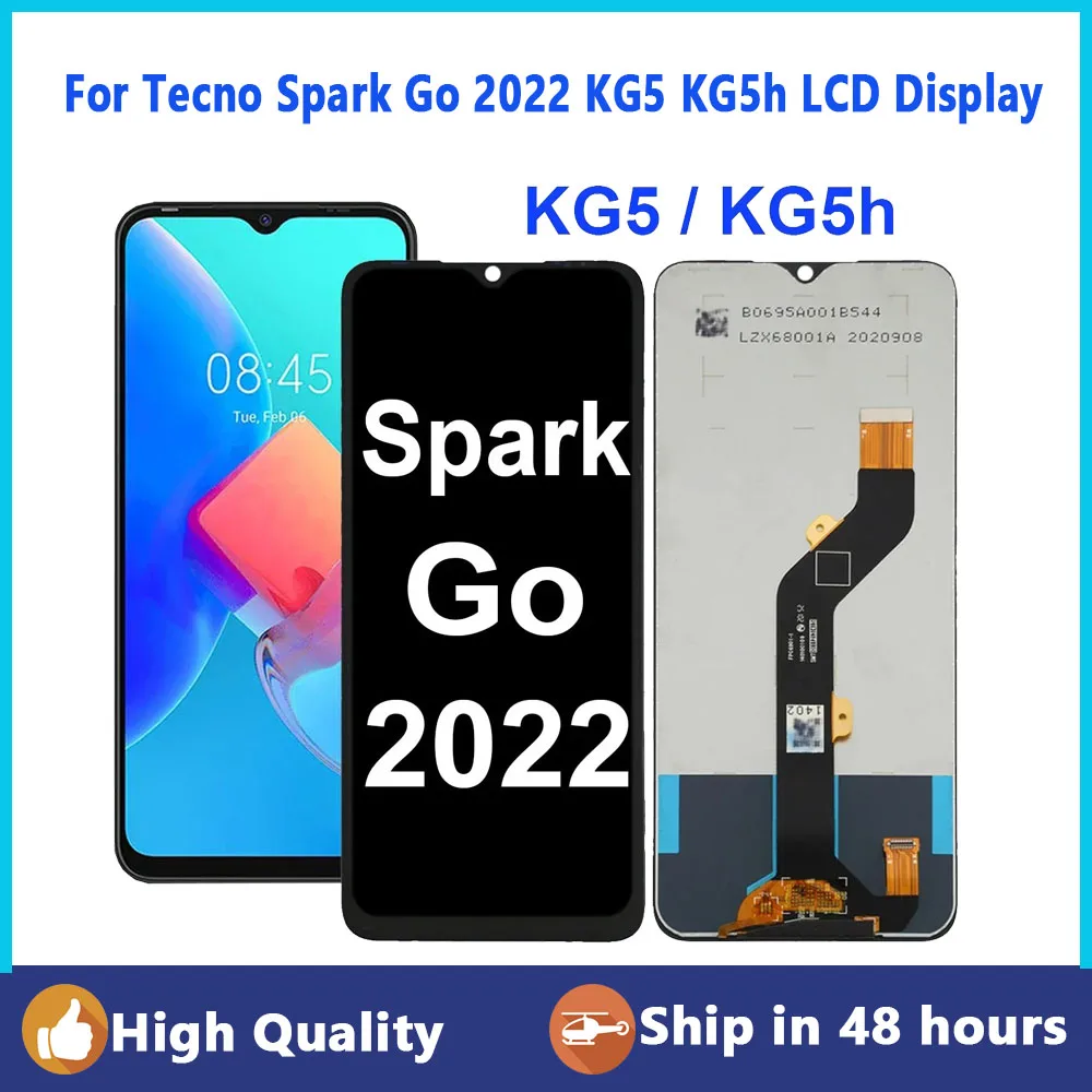 

6.52'' For Tecno Spark Go 2022 KG5 KG5h LCD Display Touch Screen Replacement Digitizer Assembly