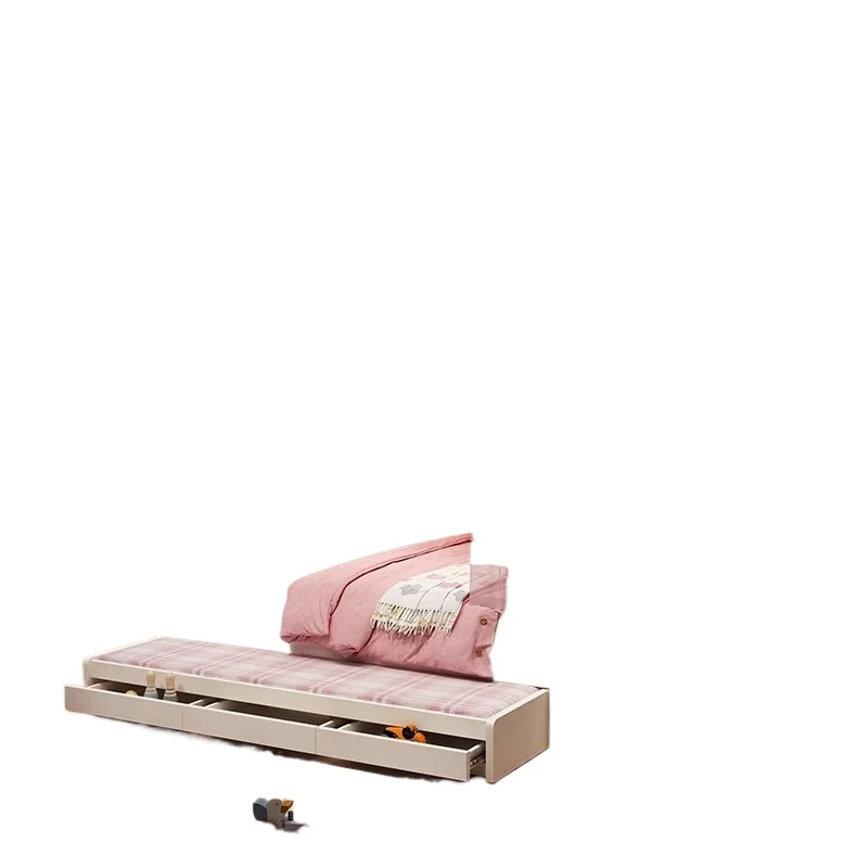 

Upper and lower bunk beds, pink ins wind children's beds, girls high and low, small apartment with the same width