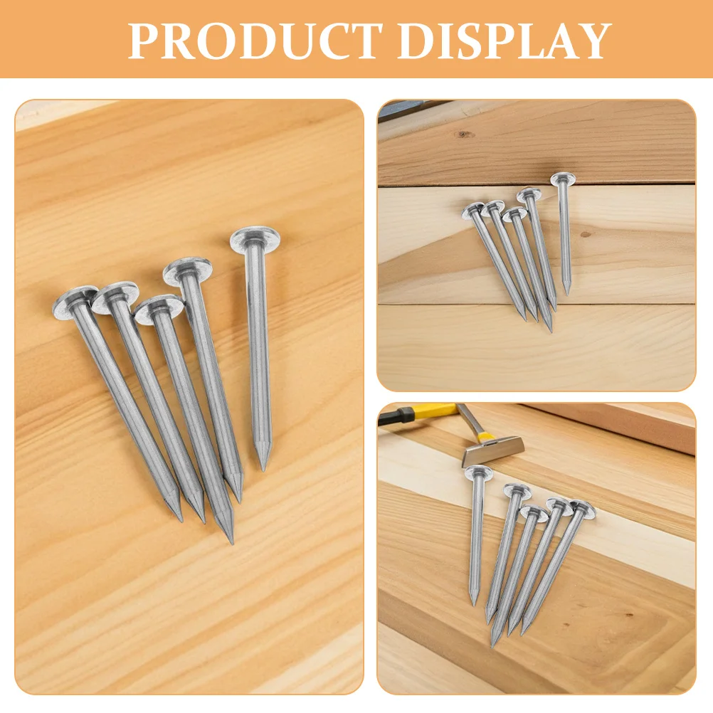 6 шт. гвозди с плоской головкой из нержавеющей стали, прочные сверхмощные маркеры для линии собственности для строительства, ландшафтного дизайна