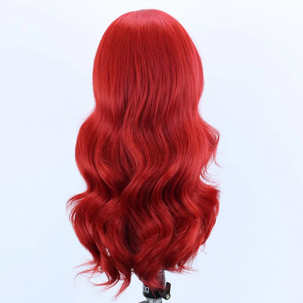 AIMEYA 13x4 الأحمر الدانتيل شعر مستعار أمامي طويل الجسم موجة الشعر الاصطناعية غلويليس شعري طبيعي ارتداء اليومي تأثيري الباروكات للنساء الطرف