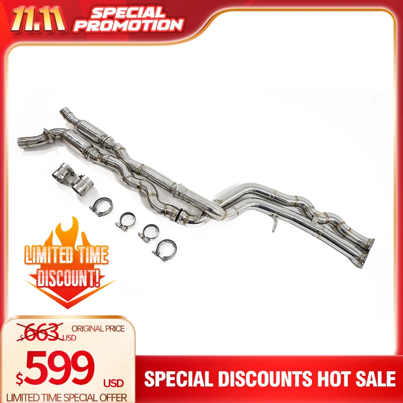 Discount offer Stainless steel Middle pipe for BMW M2C F87 HMD exhaust system Quality certification