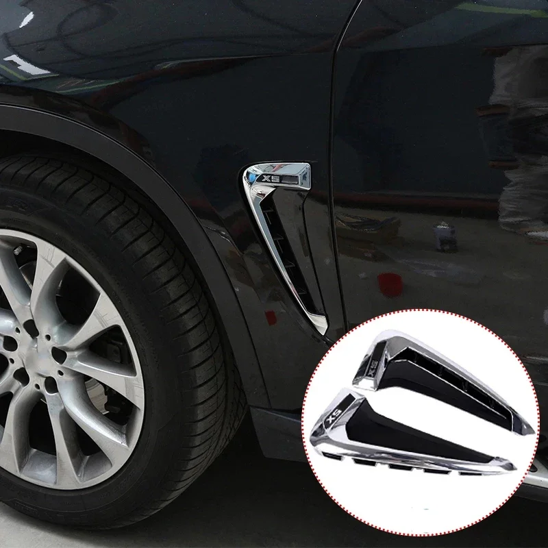 9 Styles Car Side Vent Air Flow Fender Intake Sticker Shark Gills Side Vent Cover Trim For BMW X Series X5 F15 X5M F85 Accessory