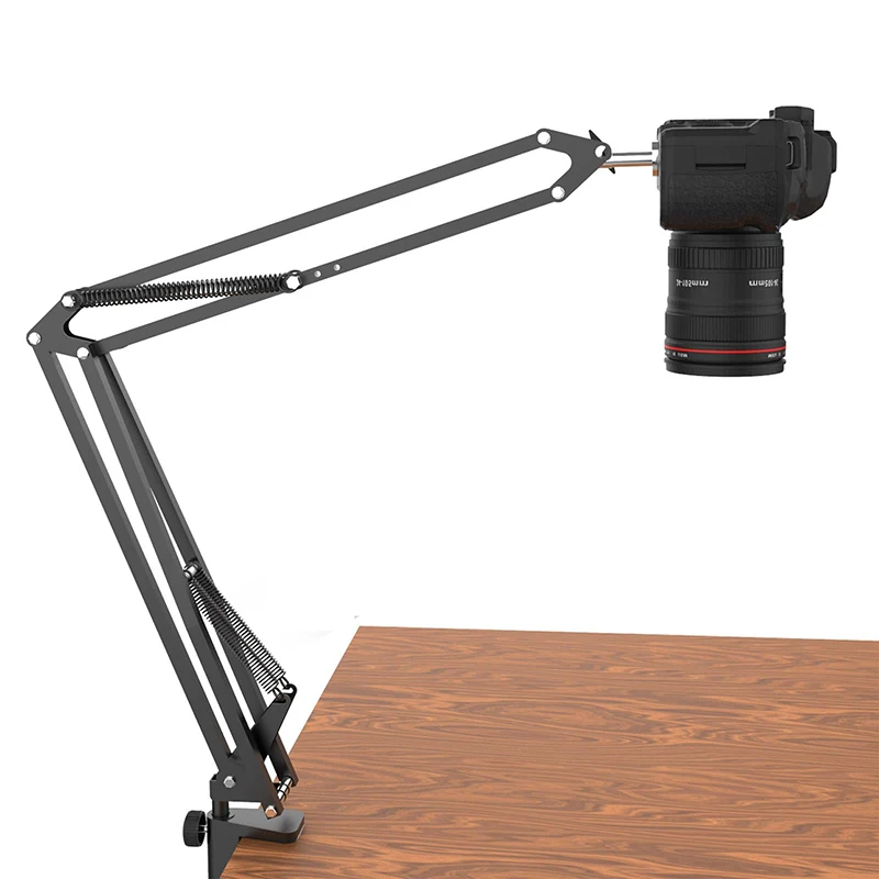 DSLR 카메라용 오버헤드 삼각대 마운트, 데스크탑 관절 암, 캐논 니콘 소니 후지 사진 녹화 스탠드 거치대