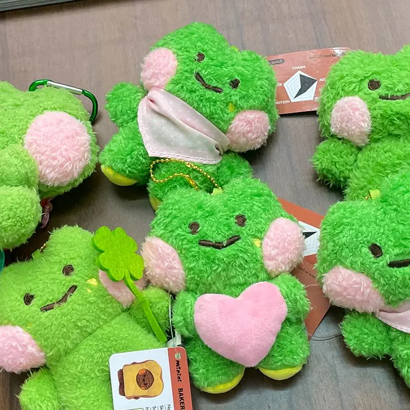 Cute Cartoon Mini Frog Plush Toy Pendant Cute Little Doll Plush Keychain Cartoon Animal Bag Plush Pendant Decoration Gift