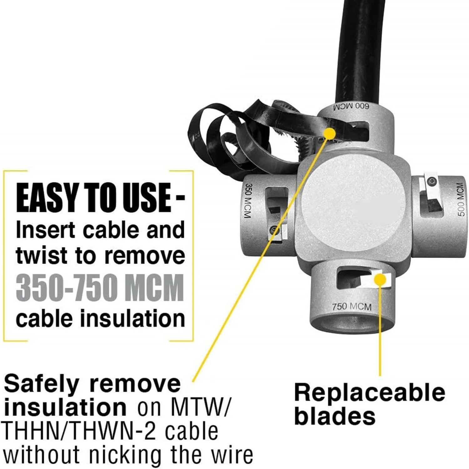 

Highly Efficient Enhanced Large Upgraded Cable Stripper for Superior Strength - Improved Performance and Durability Wire Twistin