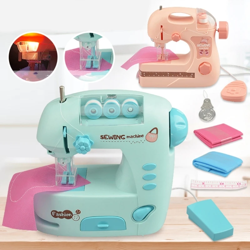 Electric Sewing Machine for Beginner Portable Small Sewing Machine Battery Powered Arts Crafts Toy for Kids Drop shipping