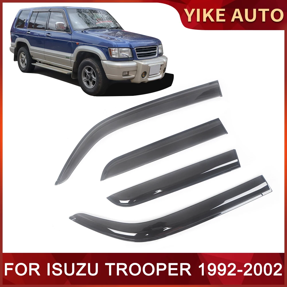 Window Visor for ISUZU TROOPER 1992-2002 4-DOOR Weathershied  Door Visor Wind Sun Rain Guards Side Window Wind Deflectors Auto