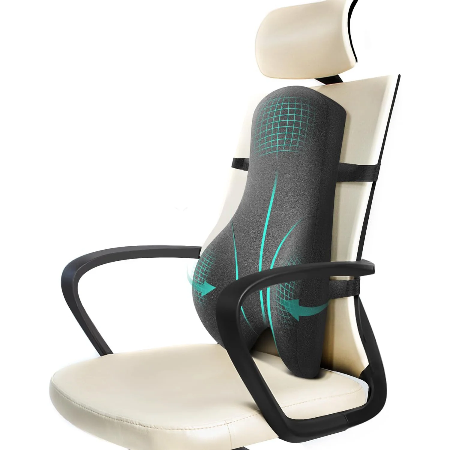 

Lumbar Support Pillow for Office Chair Breathable Comfortable Lumbar Back Support Cushion for recliner Office Backrest Chair