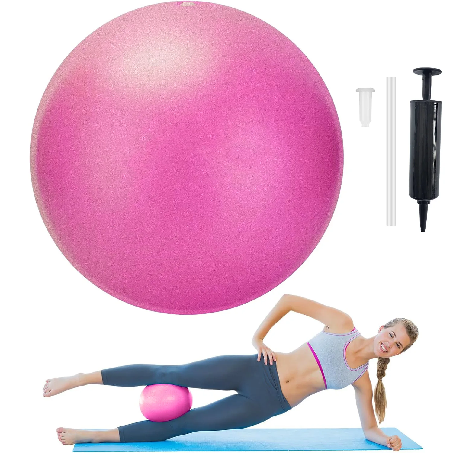 

Pilates Mini Ball 25cm Colorful Small Mini Stability Exercise Ball Rhythmic Gymnastics Pilates Ball for Yoga