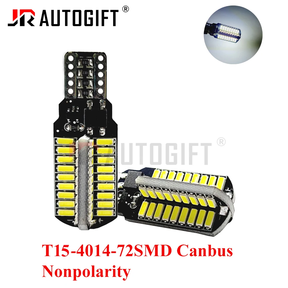 20PCS T15 LED Canbus 4014 72SMD Auto LED Car Interior Light plate Dome Reading Lamp Clearance Light 12V-24V White