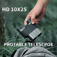 Portable Binoculars MINI 10x25 HD IPX4 Waterproof FMC Coating Telescope For Concert Hunting Travel Sports Competitions