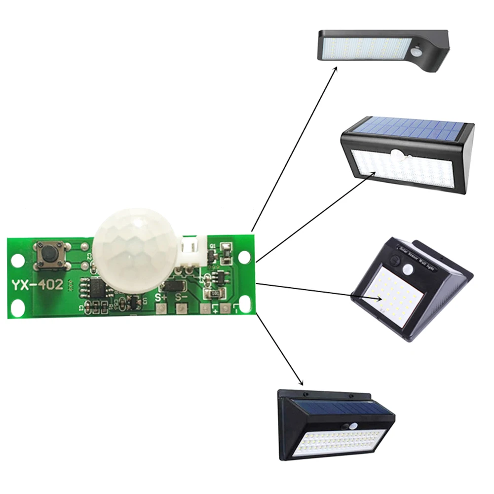 Módulo de sensor de control de placa de circuito de lámpara solar de 3,7 V Módulo de sensor infrarrojo Control de placa de circuito infrarrojo