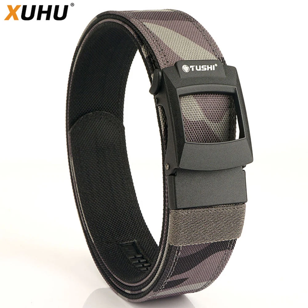 XUHU NEW 3.8cm Tactical Gun Belt for Men and Women 1100D Nylon Metal Automatic Buckle Police Military Belt Hunting IPSC Girdles