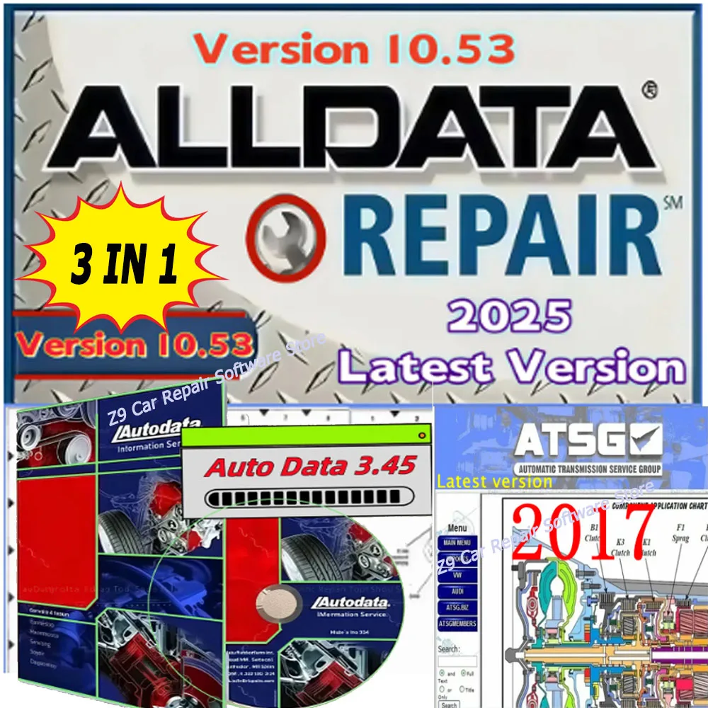 

Новейшее программное обеспечение для ремонта автомобилей Alldata 10,53 и Autodata 3,45 pro, инструмент для автоматической диагностики и обслуживания ATSG 2017