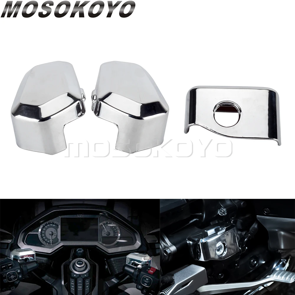 Front Master Cylinder Cover Chrome For Honda GL 1800 Gold Wing 2018-UP F6B Front Rear Brake Master Cylinder Covers Decorative