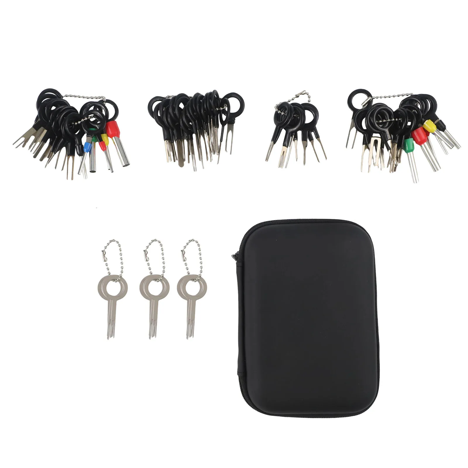 73pcs Car Terminal Removal Kit Box Wire Plug Connector Extractor Puller Release Pin Extractor Set Automotive Repair Tools