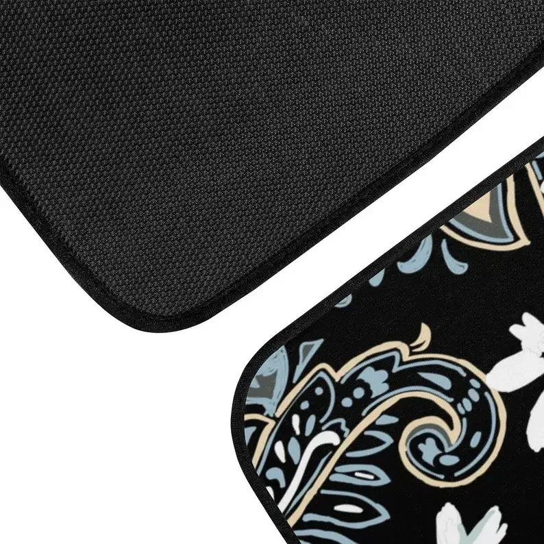 2 Front Carpet Floor Mats for Car | Anti-Slip Features Automotive Floor Mats | Sunflower Pattern | Stylish Floor Mats for vehicl