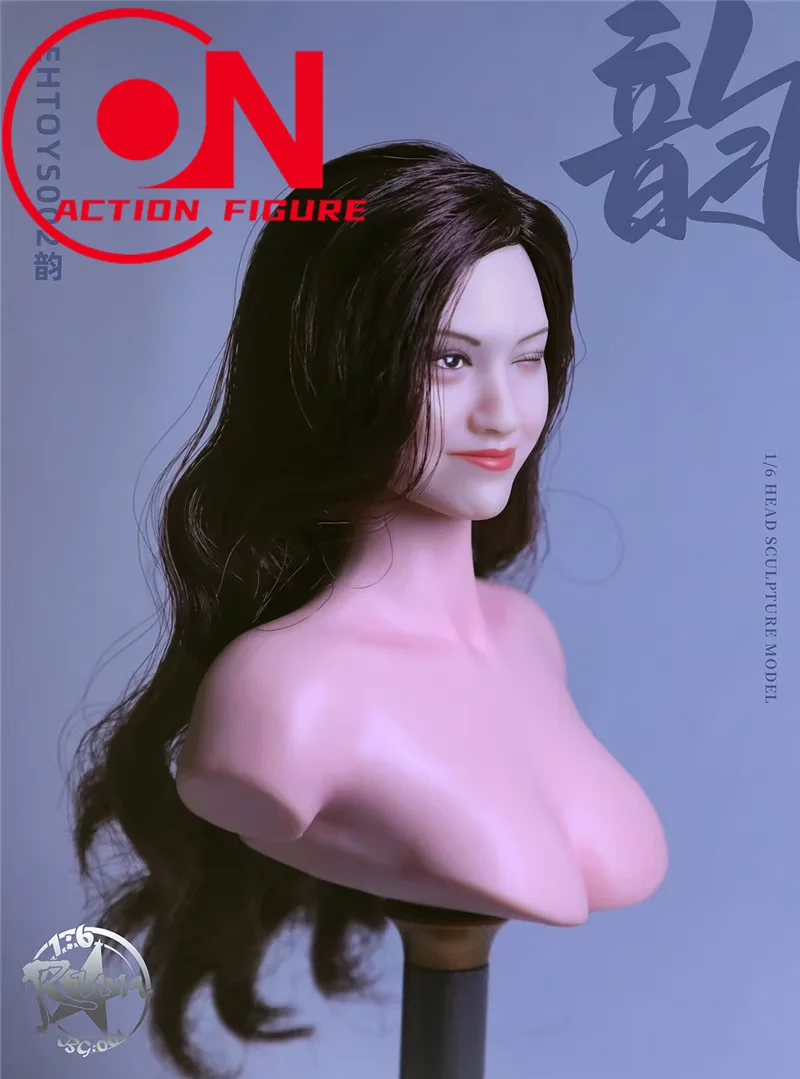 EHTOYS002 Zixia 페어리 아테나 추 머리 조각 모델, 12 인치 여성 군인 액션 피규어 바디에 적합, 1/6 체중계