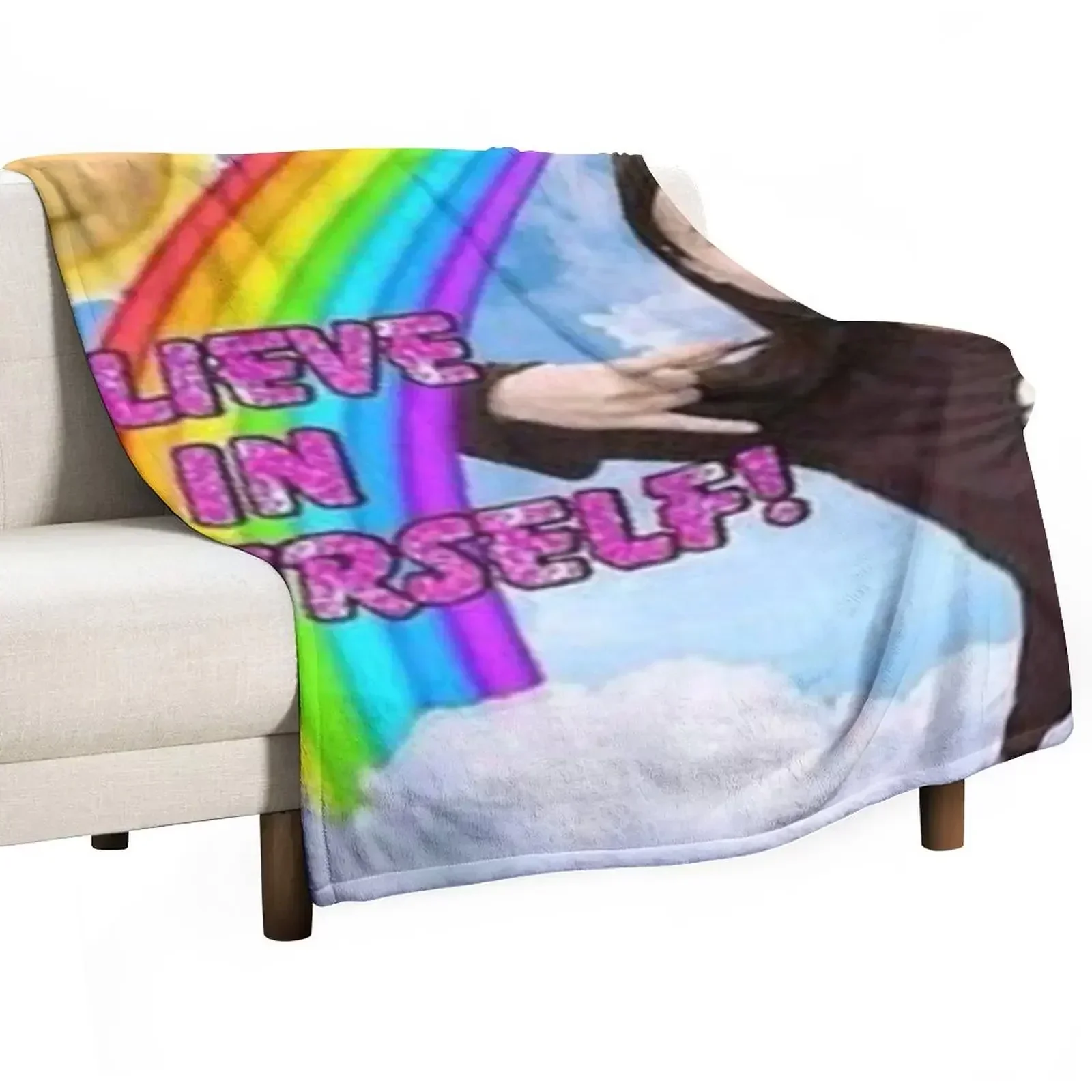 ICarly Believe in yourself design Throw Blanket anime Soft Big Sofa Blankets