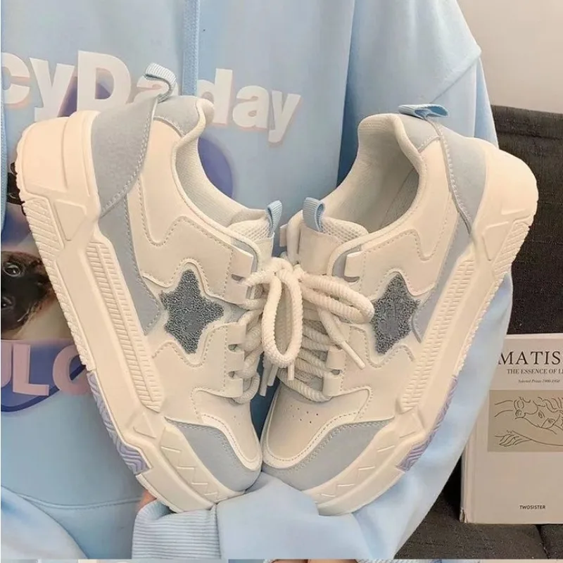 

Luxury Brand Chunky Woman Platform Shoes Fashion Pink Girl Student Casual Shoes Women's Skateboard Shoe New All-match Sneakers
